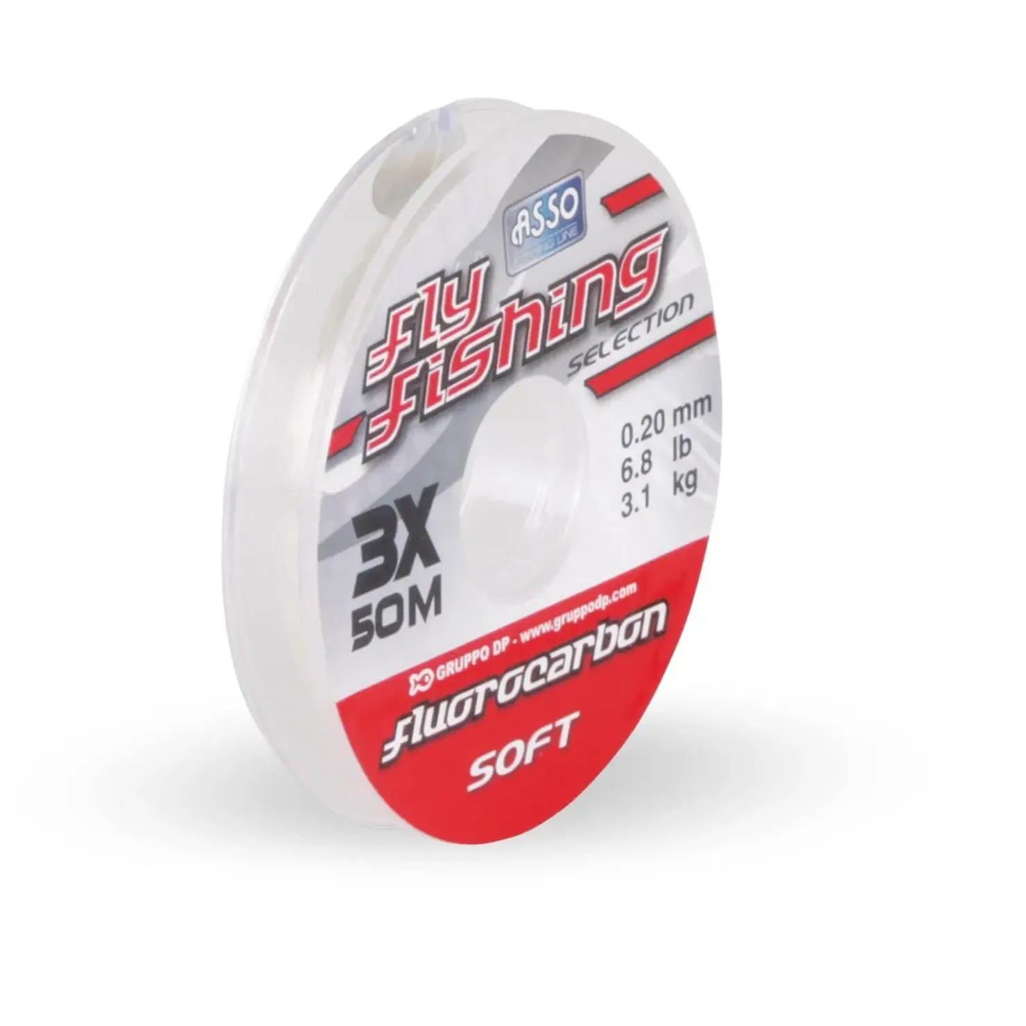ASSO Fluorocarbon Soft 50m 0,12mm 1,60 kg Vorfachschnur| Fluorocarbon Vorfach|Vorfachschnur