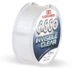 ASSO Invisible Fluorocarbon 50m 0,25mm 4,60kg Vorfachschnur| Fluorocarbon Vorfach|Vorfachschnur