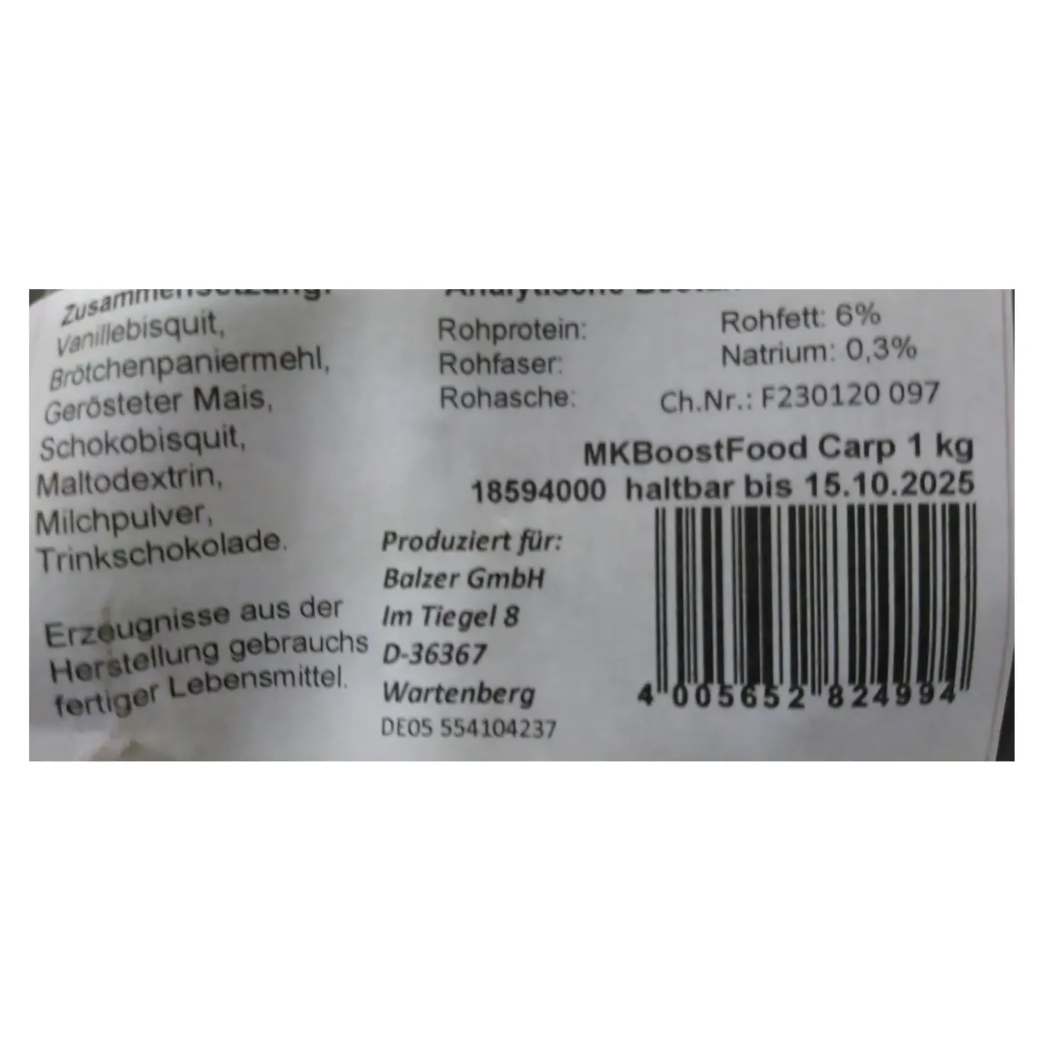 Balzer Matze Koch Boost Food Carp Grundfutter| Feederfutter|Friedfischfutter