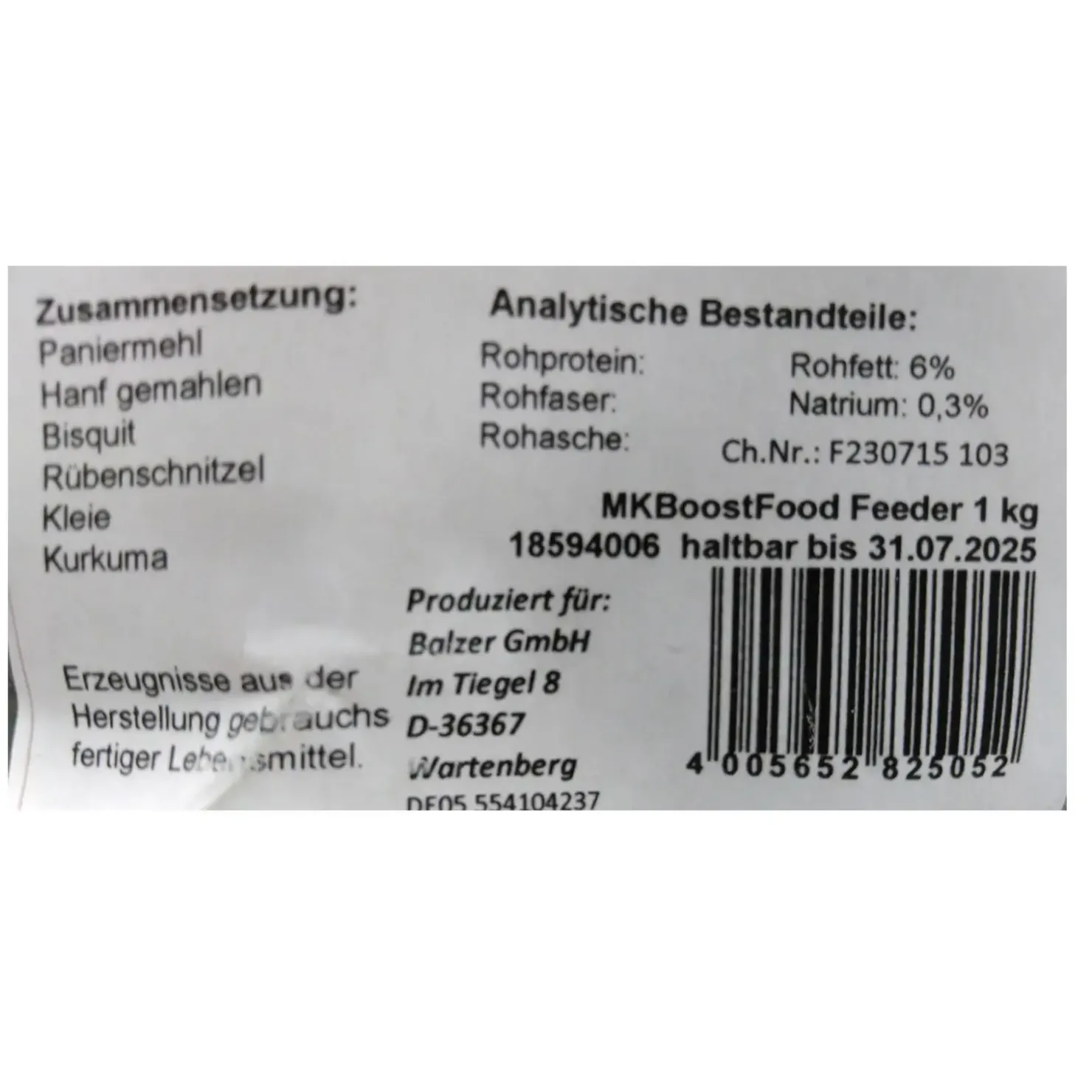 Balzer Matze Koch Boost Food Feeder Grundfutter| Feederfutter|Friedfischfutter