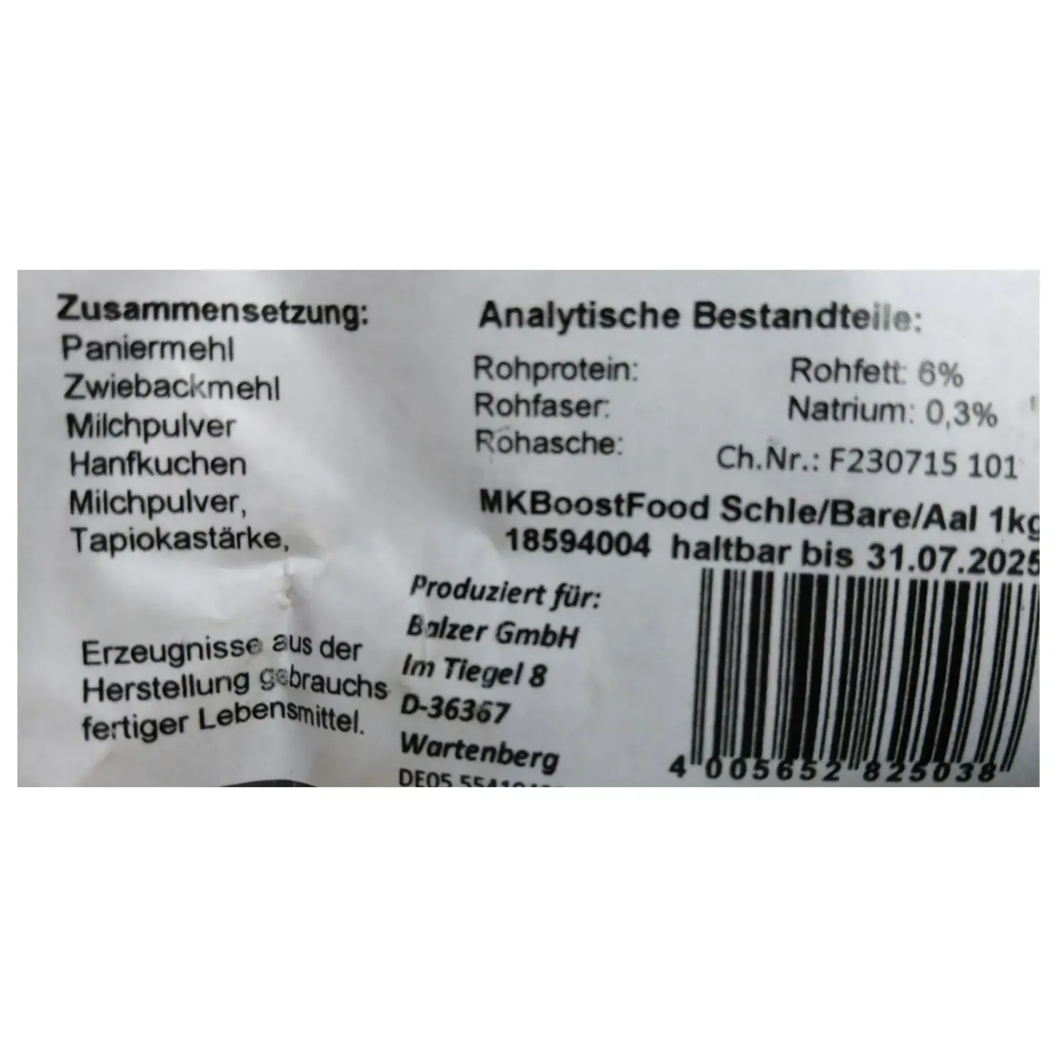 Balzer Matze Koch BoostFdSchl/Ba/Aal Grundfutter| Feederfutter|Friedfischfutter