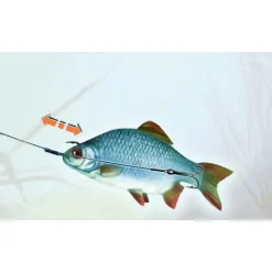 Matze Koch Balzer Einzel/Drill-Syst Kombi Rig für Köderfisch Gr.4| Stahlvorfach Systeme|Stahlvorfach Mit Haken