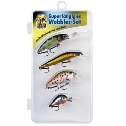 Behr Barsch Forelle 4 Stück Wobbler Set| Sets Spinnfischen|Wobbler