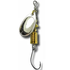 Behr Single Spin Forellenspinner mit Einzelhaken Silber-Glitter| Spinner|Forellenteich Köder