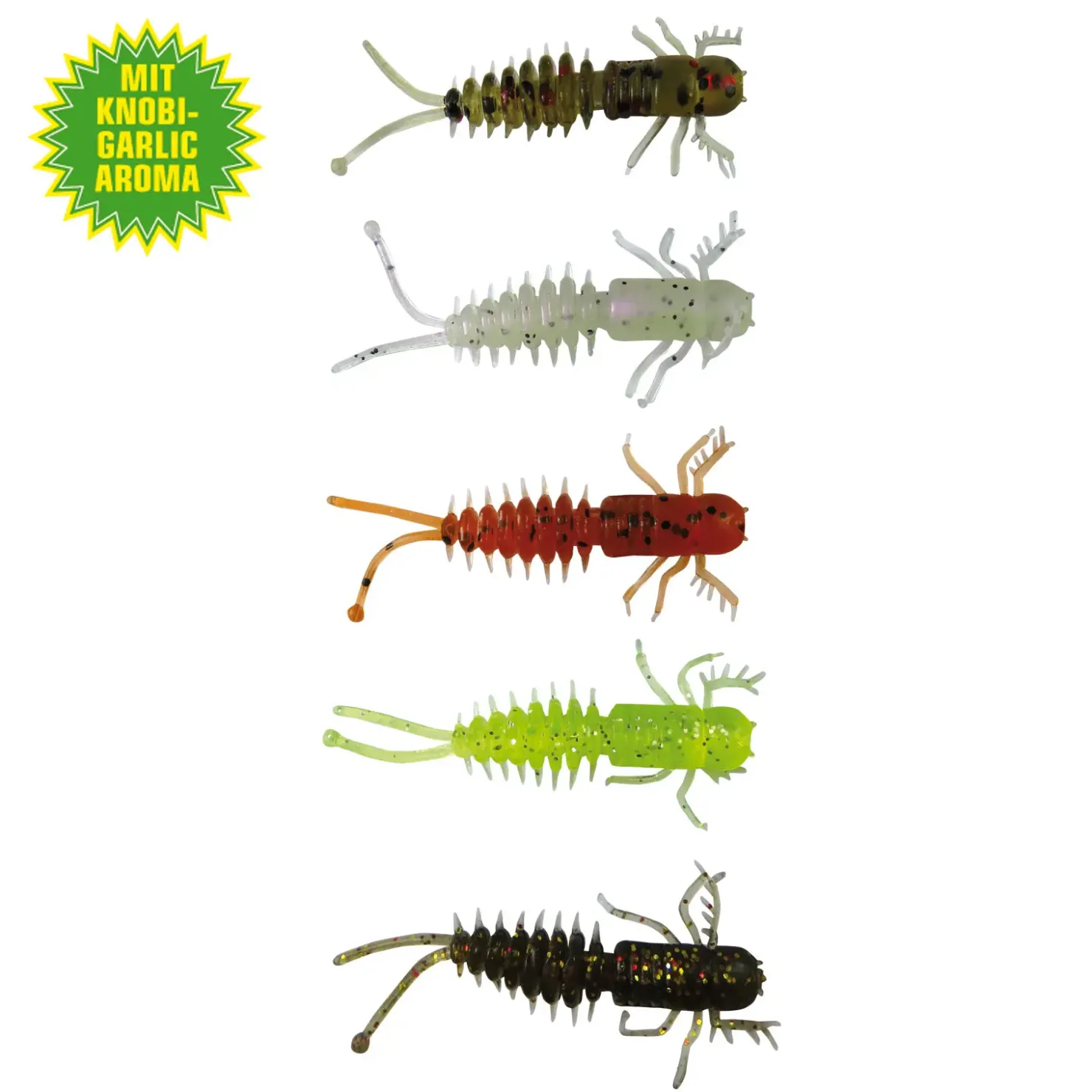 Behr Tortuga Baits 4cm Knoblauch Gummiköder Set| Sets Spinnfischen|Forellenteich Köder