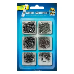 Behr Wirbel Set mit Karabiner Set 120 Teile| Sets Spinnfischen|Sets Feederangeln Und Co