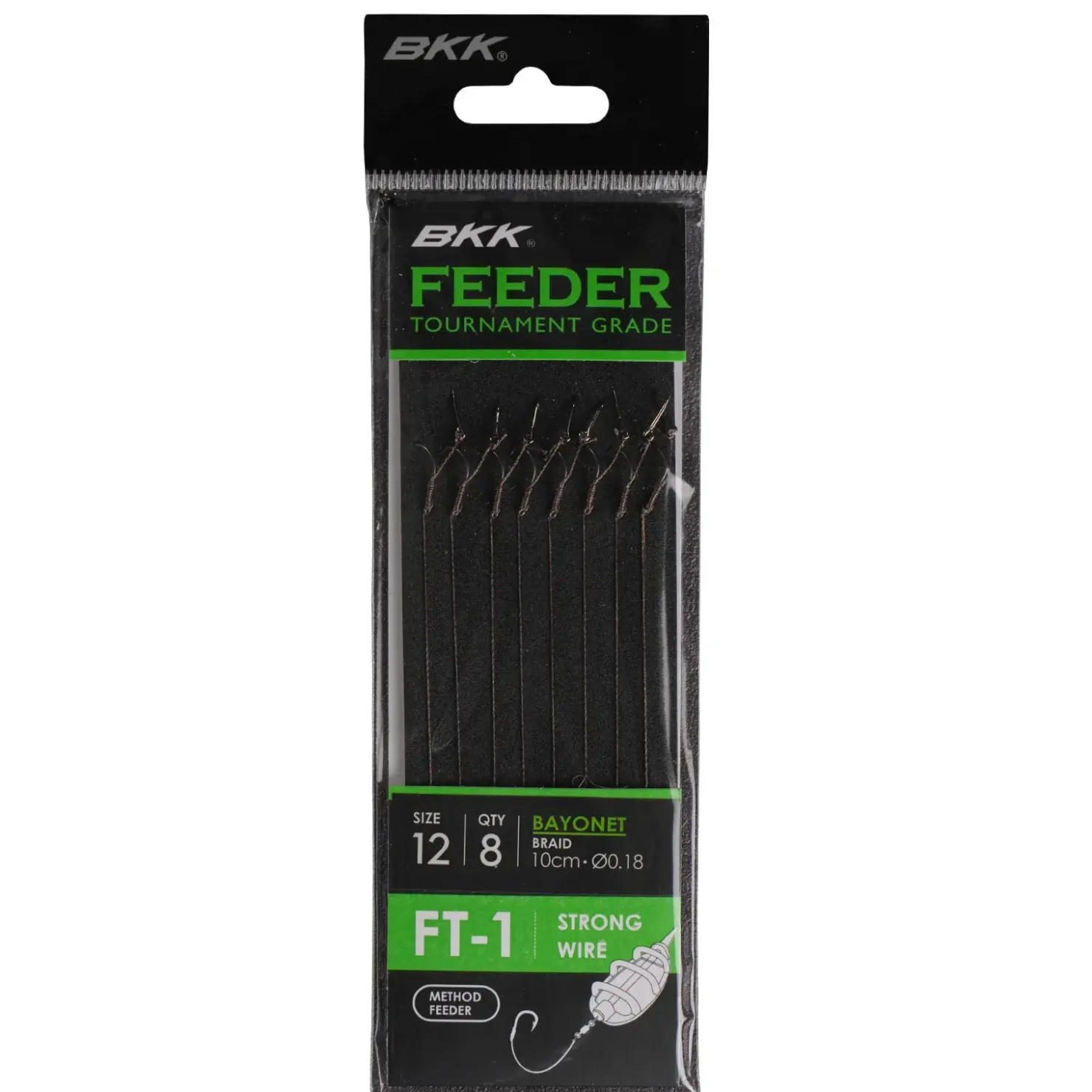 BKK Feeder Tournament FT-1 Bayonet Rigs-Braid 10# Feeder-Rig| Friedfischhaken|Feeder Haken