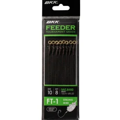 BKK Feeder Tournament FT-1 Bait Band Rigs-Braid 8# Feeder-Rig| Friedfischhaken|Feeder Haken
