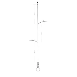 BKK Hyper Flash B1 Glow Heavy Circle Red Fang #1/0 Meerespaternoster| Makrelenangeln Vorfach|Heringsvorfach