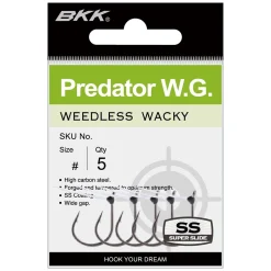 BKK Predator W.G. Weedless #2 Finesse-Einzelhaken| Raubfischhaken|Spezialhaken