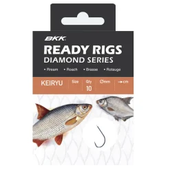 BKK Ready Rig Diamond-Keiryu BN 6#, Ø 0,18 Friedfisch Vorfachhaken gebunden| Friedfischhaken|Friedfischhaken