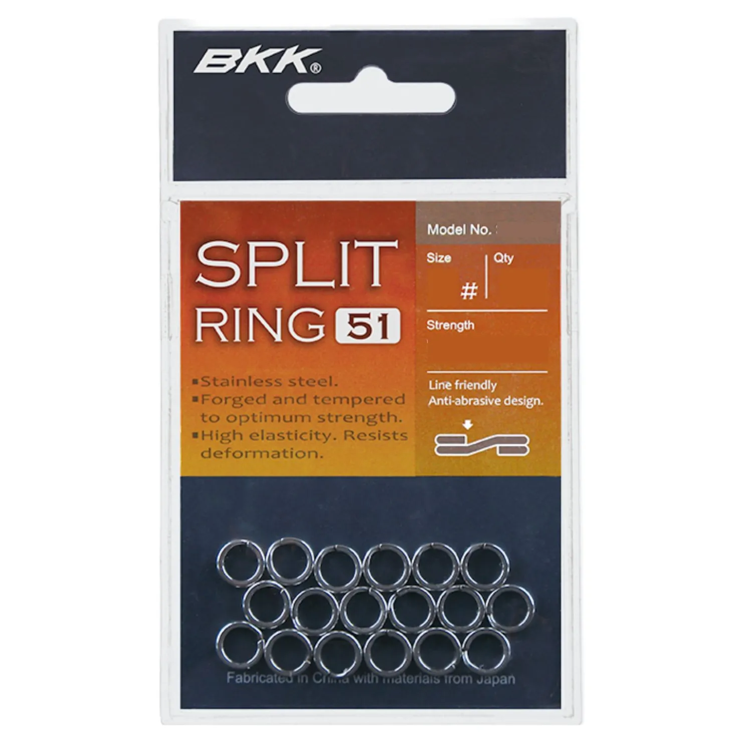 BKK Split Ring-51 Stainless 4# Sprengring| Stahlvorfach Zubehör|Sprengringe
