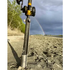 Black Cat Edelstahl-Rutenhalter 0,85m| Wallerrutenhalter|Rutenhalter Ufer