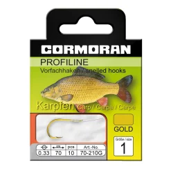 Cormoran Profiline Karpfenhaken gold gebunden Gr.6| Karpfen Haken|Karpfen Haken