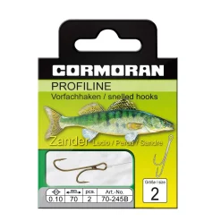 Cormoran Profiline Zander - Ryderhaken gebunden Gr.2| Raubfischhaken|Spezialhaken