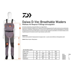 Daiwa D-VEC Breathable Waders M Wathose| Watstiefel & Wathosen