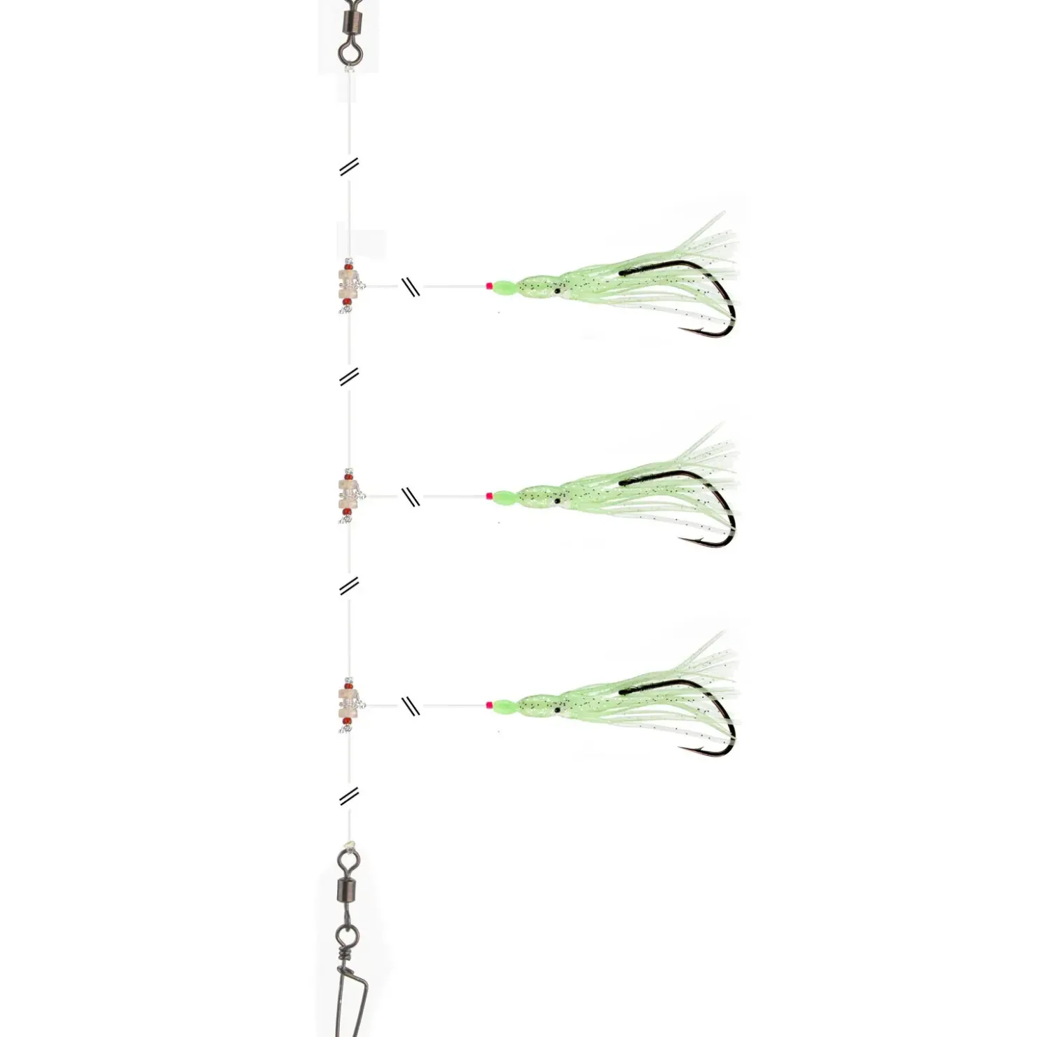 Daiwa Grand Wave Dorsch/Köhler Norwegen Vorfach Glow Octopus 7/0| Dorsch Beifänger|Rigs & Beifänger