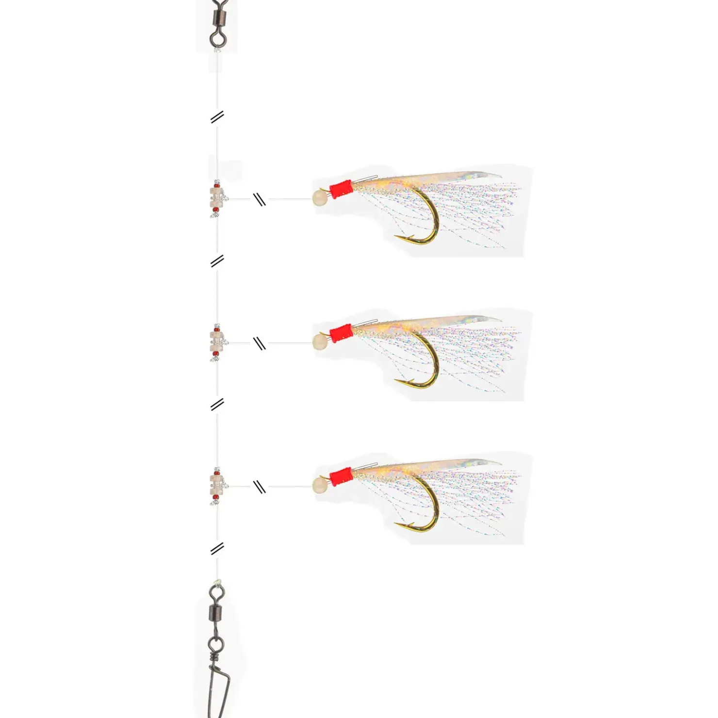 Daiwa Grand Wave Dorsch/Köhler-Vorfach mit Fischhaut No.2| Dorsch Beifänger|Rigs & Beifänger