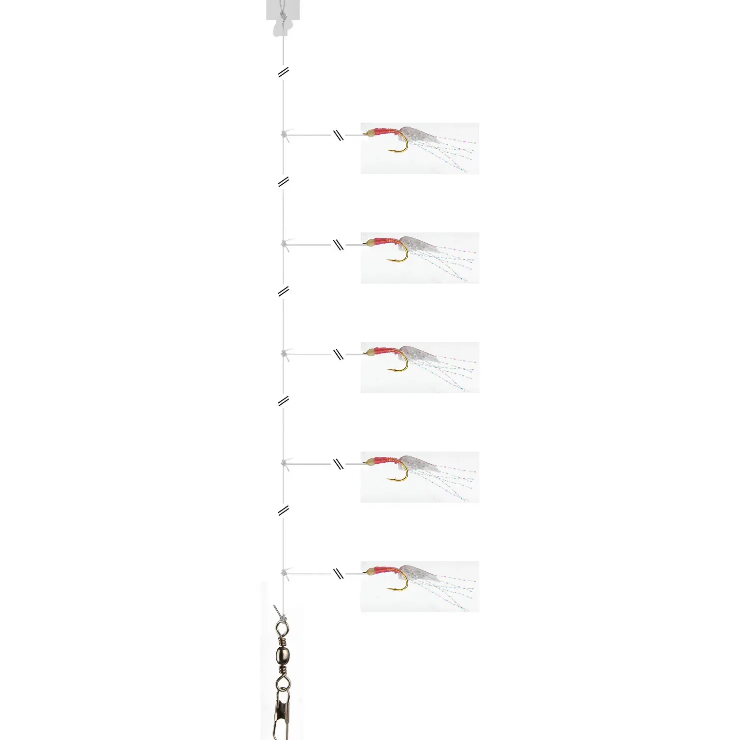 Daiwa Grand Wave Herings-Vorfach Pink Glow Gr10| Heringsvorfach|Rigs & Beifänger