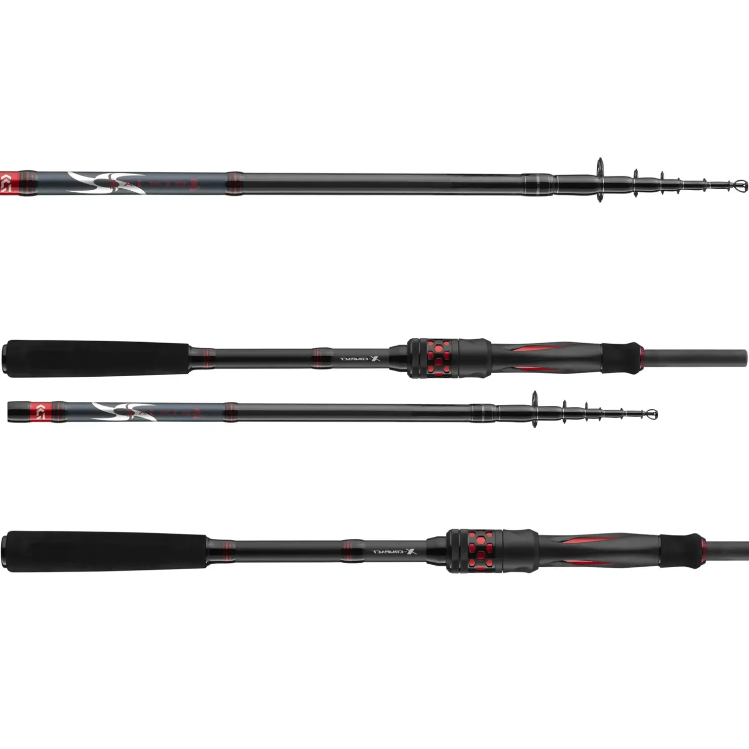 Daiwa Ninja X-Compact Spin 2.25m 5-30g Teleskoprute| Zanderrute|Barschrute