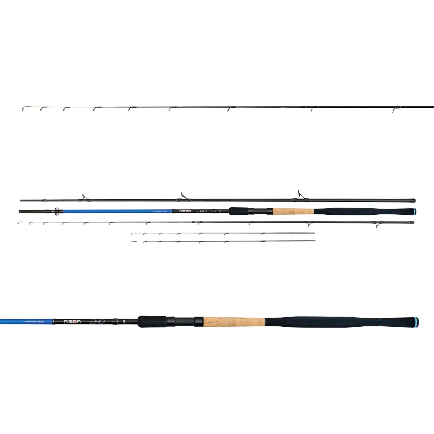 N'ZON by Daiwa Daiwa N'ZON 2.0 13' Power Feeder 3pc. 100g Feederrute| Karpfen Ruten|Ruten Friedfisch