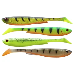 Daiwa Prorex Slim Shady Flash Color Set 10,5cm 4St. Gummifischset| Set Kunstköder & Zubehör|Hechtsaison