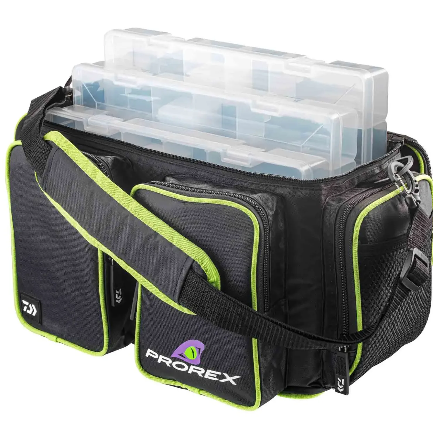 Daiwa Prorex Tackle Box Bag L Angeltasche mit 4 Boxen| Angeltaschen