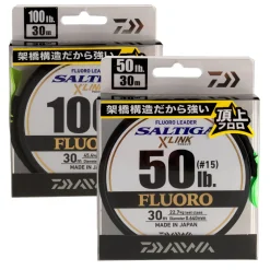 Daiwa Saltiga X'Link Fluorocarbon Leader 0,57mm 18,1kg 30m Vorfachschnur| Fluorocarbon Vorfach|Meeresangeln Vorfach