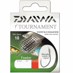 Daiwa Tournament Feederhaken Gr.10 Gebundene Feeder-Vorfachhaken| Friedfischhaken|Feeder Haken