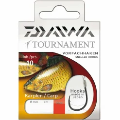 Daiwa Tournament Karpfenhaken Gr.4 Gebundene Karpfen-Vorfachhaken| Karpfen Haken|Friedfischhaken