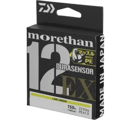 Daiwa UVF Morethan Durasensor x12EX+Si3 0,06mm-150m Lime Green Geflochtene Schnur| Geflochtene Angelschnur
