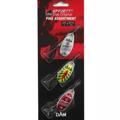 DAM Effzett Assortment 3 Stück Spinner #5 12g Sinking Hecht-Spinnerset| Sets Spinnfischen|Spinner