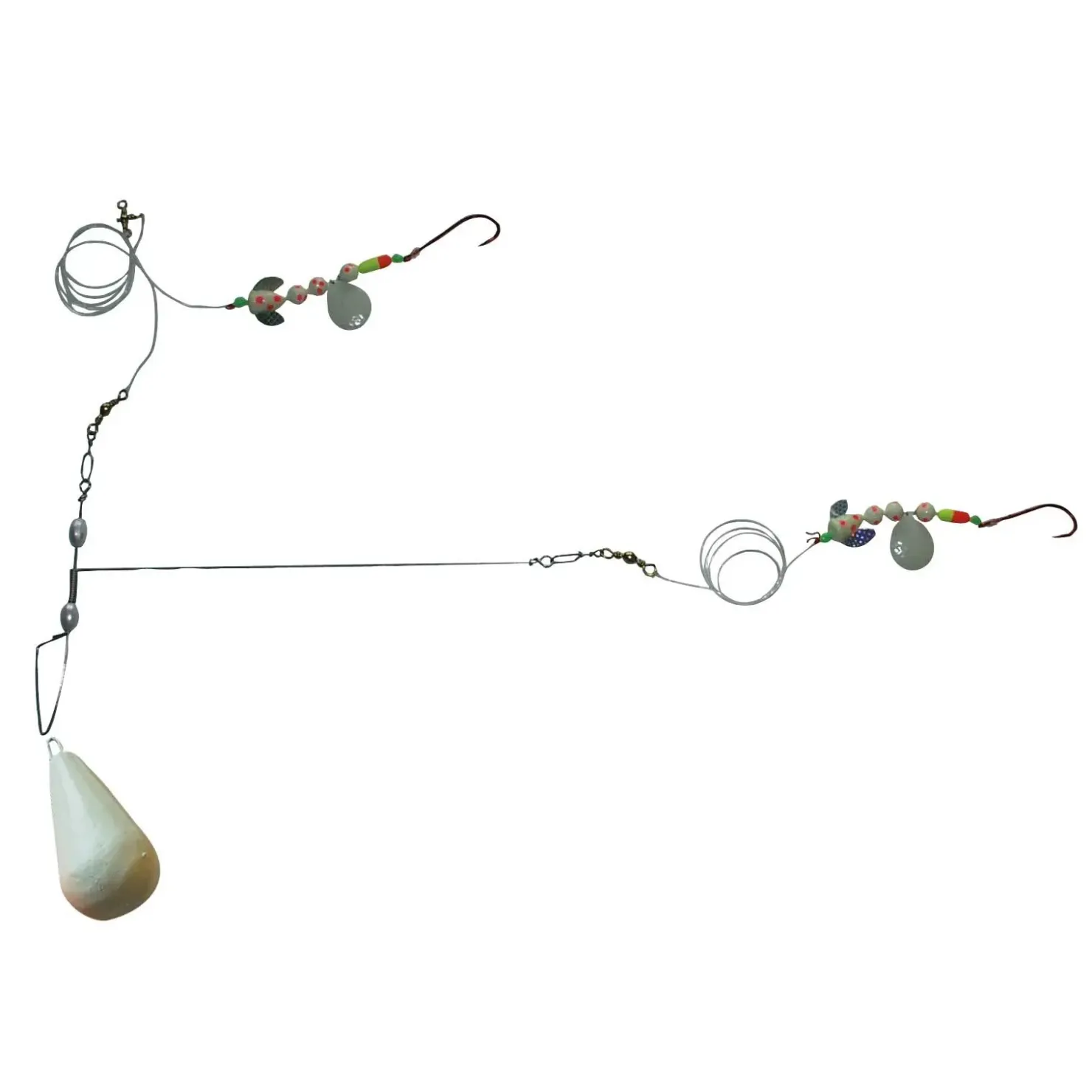 Dieter Eisele Steinbeisser System Rig selbstleuchtend| Heilbutt Gummiköder|Norwegen Angelköder