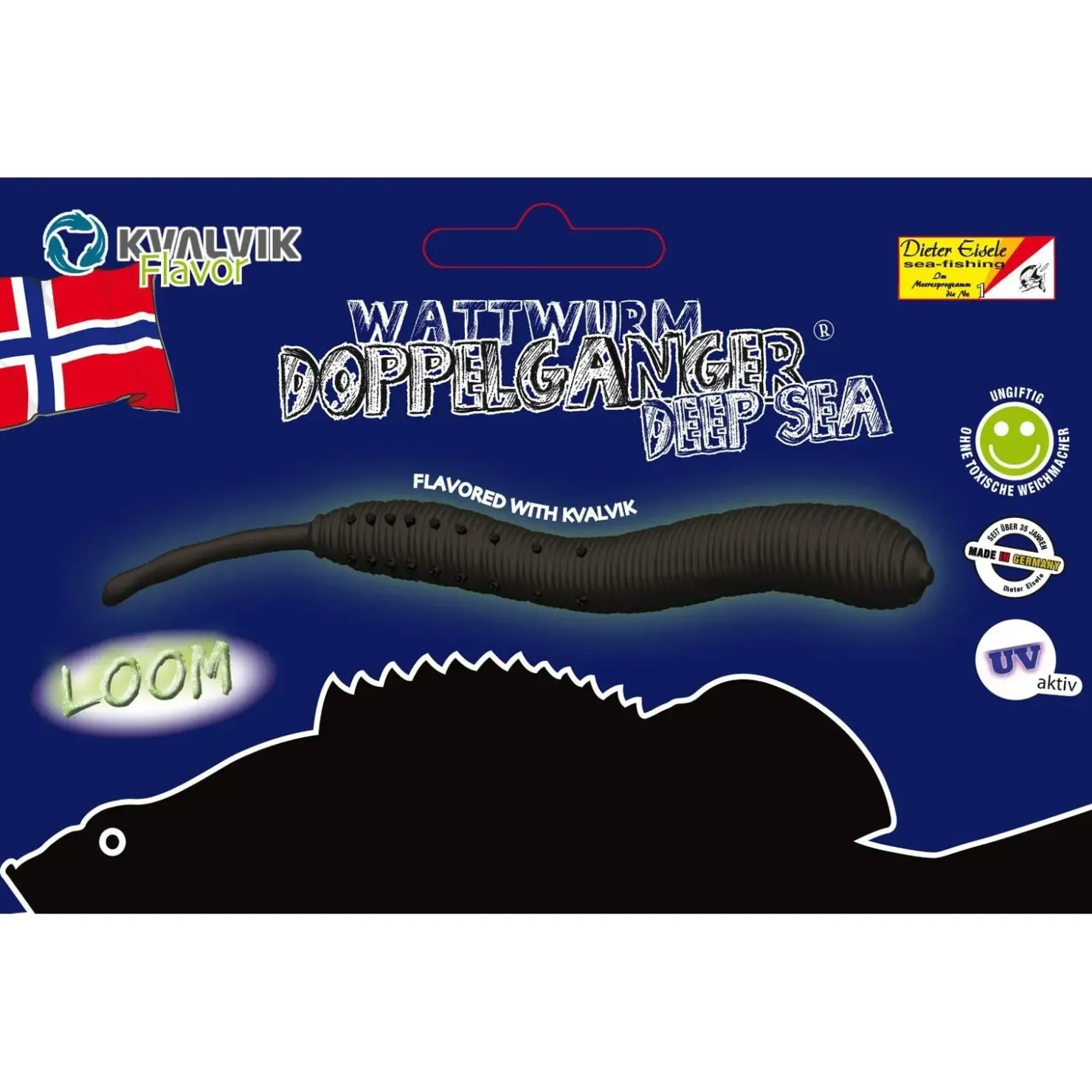 Dieter Eisele Wattwurm Doppelgänger Deep Sea 8cm 5 Stk Angelköder| Nordsee Gummifische|Spezialköder Meeresangeln
