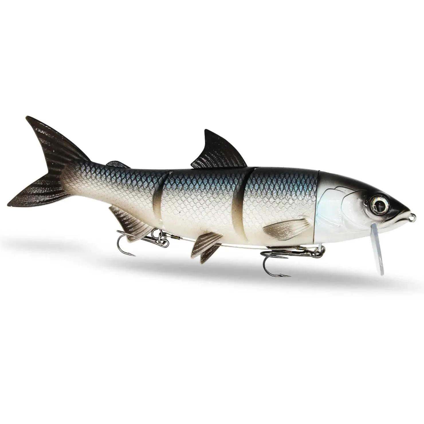 FishingGhost Fishing Ghost RenkyOne 30cm White Fish Hybrid Swimbait| Hecht Gummifisch|Schleppwobbler