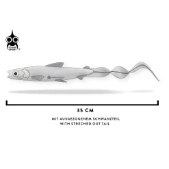 FishingGhost Renky Shad CRL 35cm Curly Tail Gummifisch| Xxl Köder. Big Baits|Gummifische