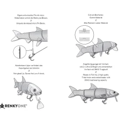 FishingGhost RenkyOne 25cm Hybrid Swimbait| Schleppwobbler|Xxl Köder. Big Baits