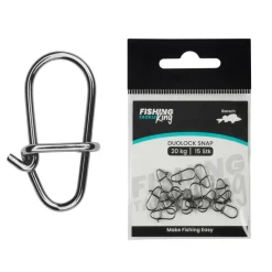 Fishing King Tackle Fishing-King Tackle Barsch Duolock Snap| Wirbel & Karabiner Raubfischangeln|Wirbel & Karabiner