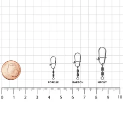 Fishing King Tackle Fishing-King Tackle Hecht Duolock Snap + Double Swivel| Wirbel & Karabiner Raubfischangeln|Wirbel & Karabiner