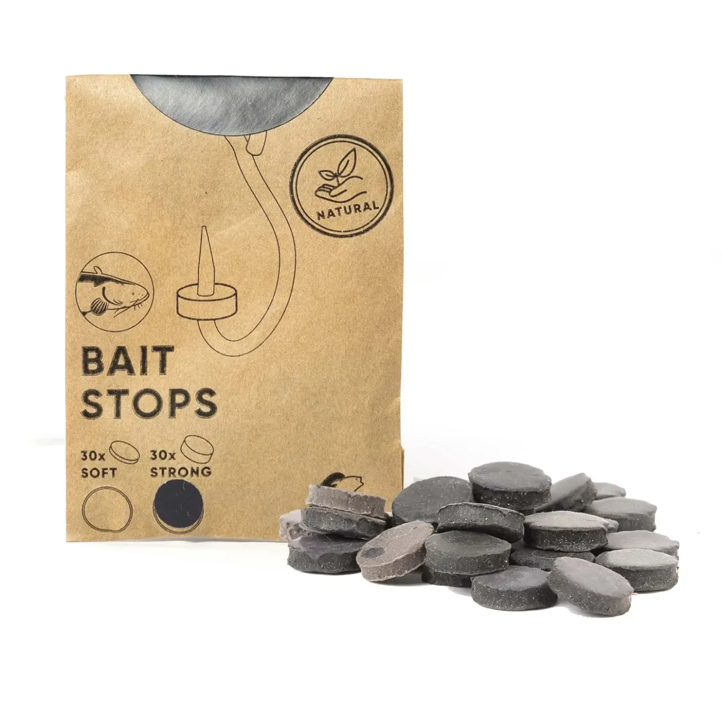 FISHSTONE XXweLS-Bait Stops strong Steinmontage Zubehör| Zubehör Bleie