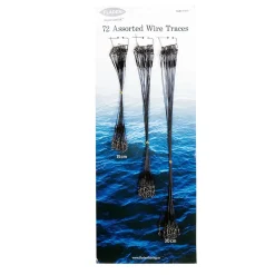 Fladen Deluxe Edelstahlvorfach Set Inh. 72Stk.15cm 20cm 30cm Stahlvorfach| Sets Spinnfischen|Stahlvorfach Für Kunstköder