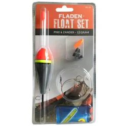 Fladen Köderfisch Knicklichtpose 12g Komplett Set| Raubfischangeln Posen|Raubfischsystem