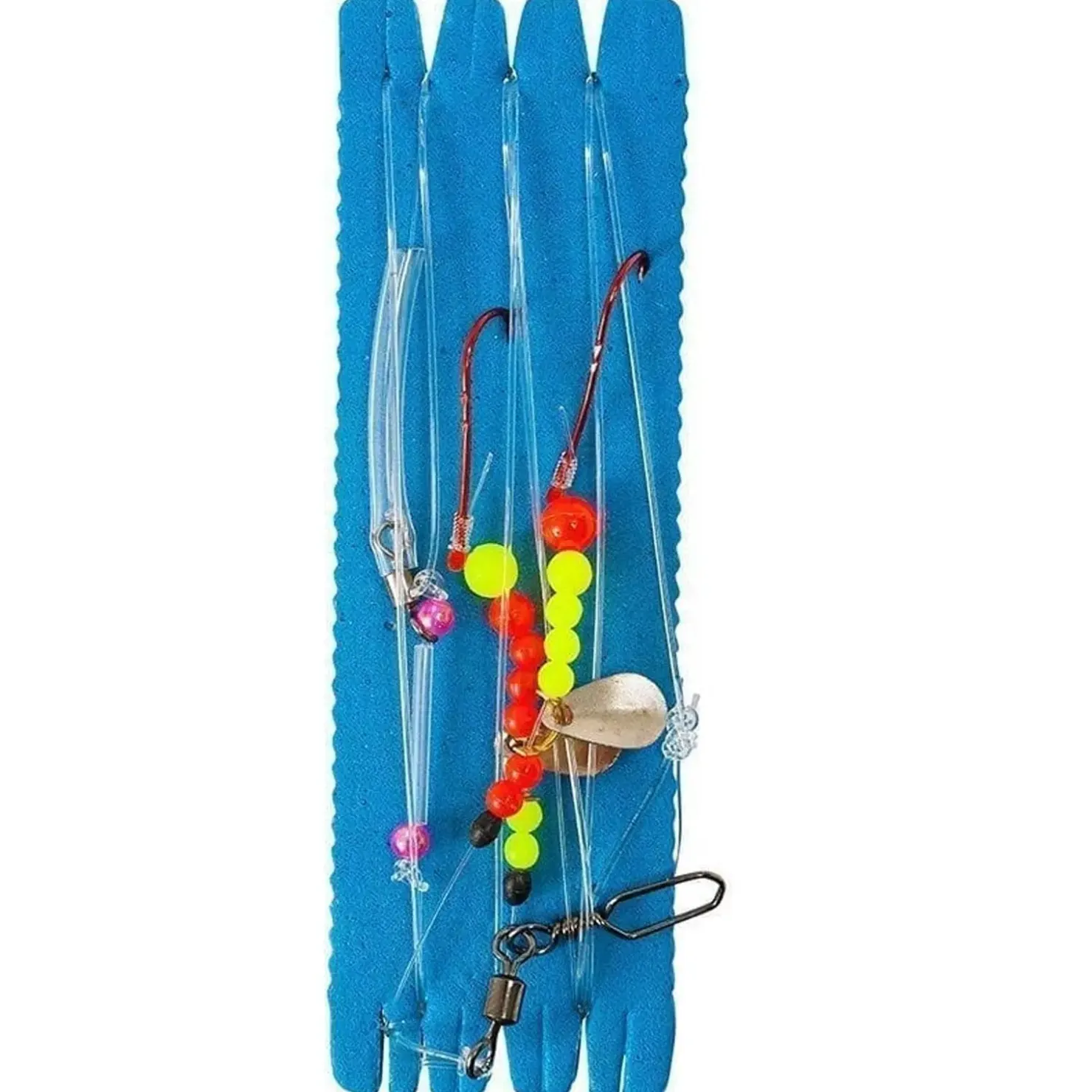 Fladen Paternoster Rig 2/0 gelb rot Brandungsvorfach| Heringsvorfach|Meeresangeln Vorfach