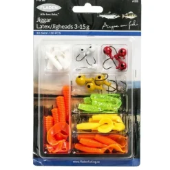 Fladen Premium Twister Set 8,0cm 3,0-15,0g 30 Teile Angelset| Sets Spinnfischen|Barschköder