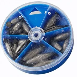 Fladen Rubbersinker mit Innengummi Set bleifrei 5 Gewichte – Alternative zu Bleioliven| Angelblei Sets|Klemmbleie
