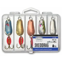 Fladen Set 6g 5 Stück inkl. Box Blinker Angelset| Sets Spinnfischen|Blinker