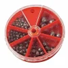 Fladen Splitshot Klemmschrot Set bleifrei 4-12mm 7 Gewichte – Alternative zu Klemmblei| Angelblei Sets|Klemmbleie