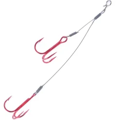 flexonit KFPD3 Doppelt mit Clip 0,36mm/11,5kg Gr. 4 Stinger| Stinger Kurzvorfach|Jigköpfe