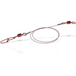 flexonit Red 7x7 0,27mm Wirbel/Snap 2Stk. Länge 35cm Stahlvorfach| Stahlvorfach Für Kunstköder|Stahlvorfach