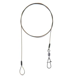 flexonit Vorfach AEN-BKK 7x7 Snap/Loop 0,36mm 2Stück 50cm  Stahlvorfach| Stahlvorfach Für Kunstköder|Stahlvorfach Für Kunstköder